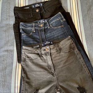 3 Pairs Hollister Advanced Stretch High Waist Jeggings